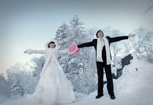 在冬季拍婚纱照时如何挑选最完美的外景