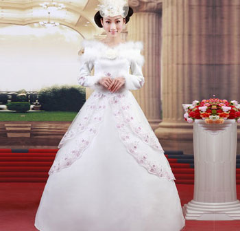 冬节春节结婚时新娘婚纱的选择宝典