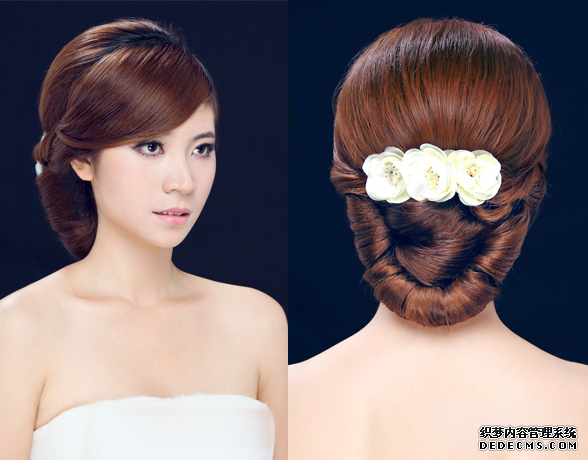 韩式新娘盘头发型